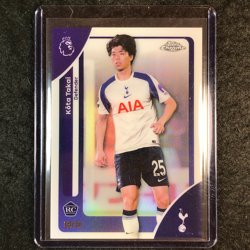 2026 Topps Chrome Premier League EPL KOTA TAKAI Rookie White 19/30 #177