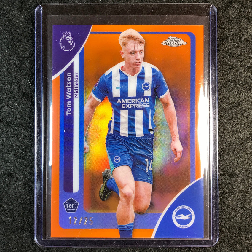 2026 Topps Chrome Premier League EPL TOM WATSON Rookie Orange 12/25 #44