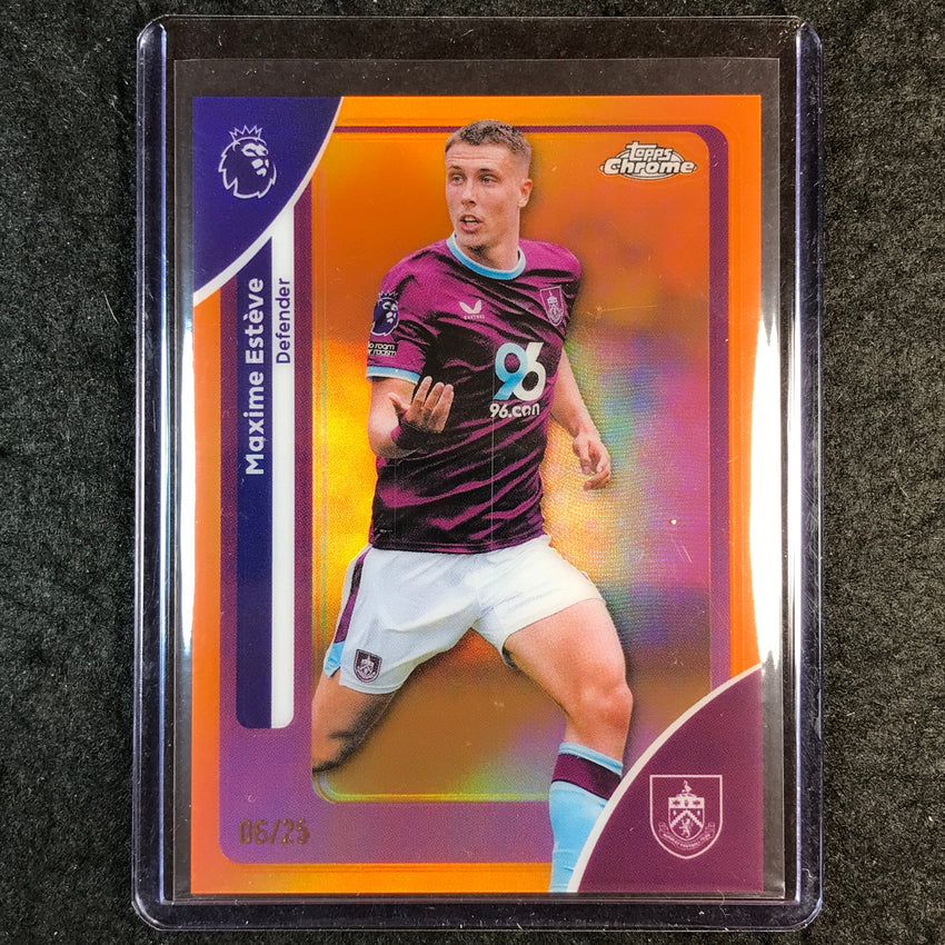 2026 Topps Chrome Premier League EPL MAXIME ESTEVE Orange 6/25 #51