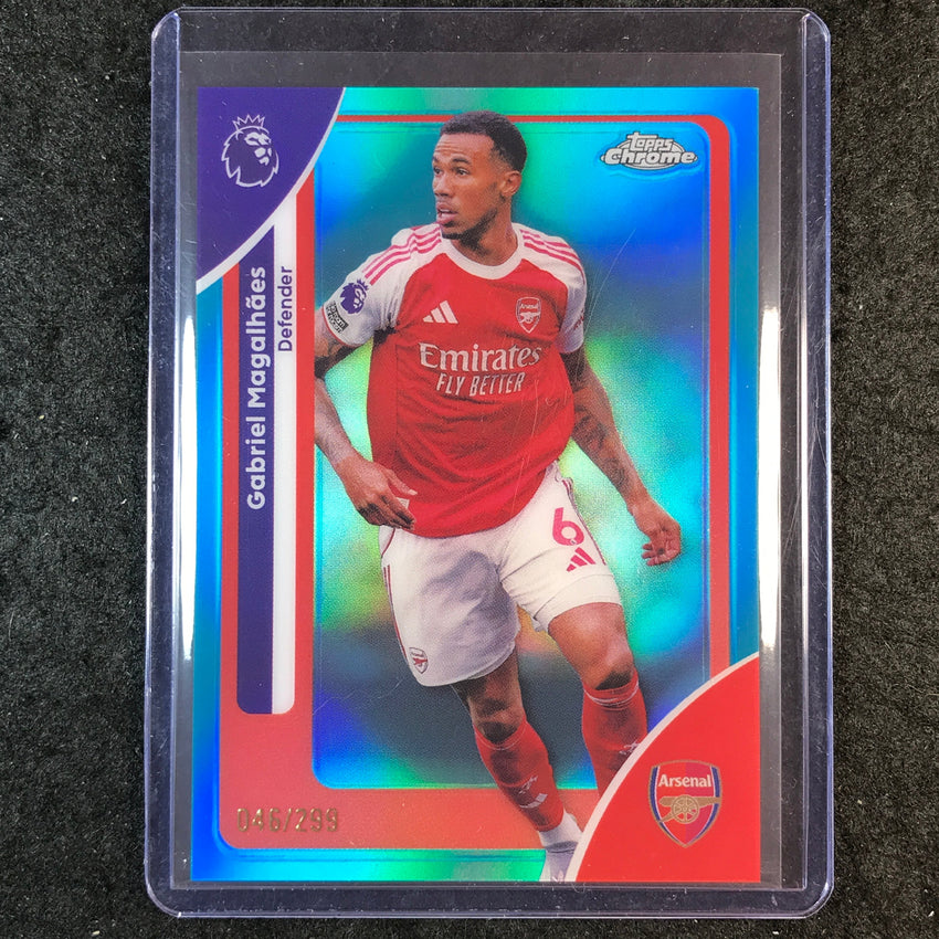 2026 Topps Chrome Premier League EPL GABRIEL MAGALHAES Teal /299 #16