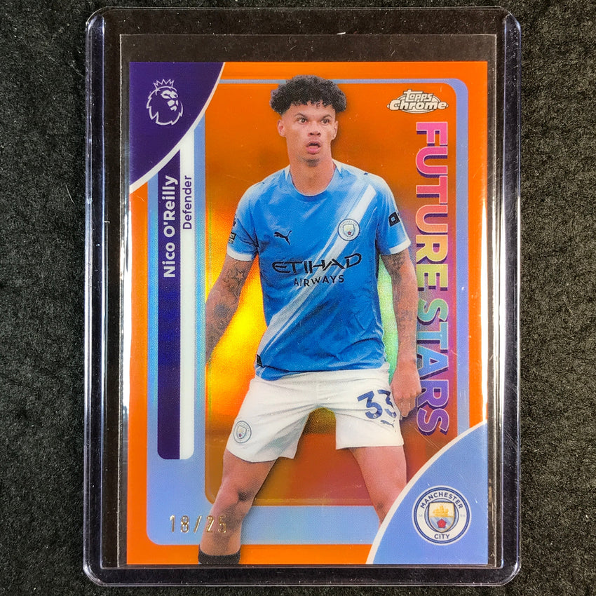 2026 Topps Chrome Premier League EPL NICO O'REILLY Orange 18/25 #130