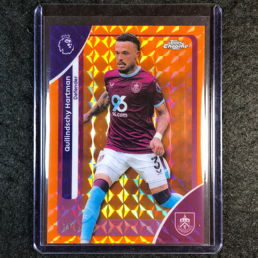 2026 Topps Chrome Premier League EPL QUILINDSCHY HARTMAN Orange Geometric 13/25