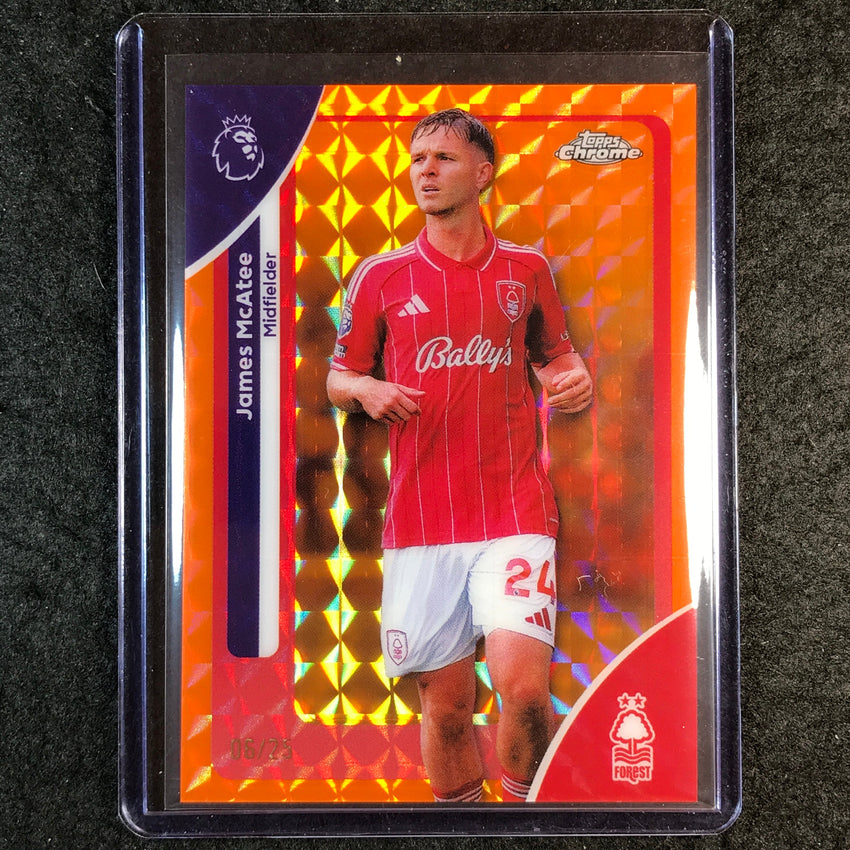 2026 Topps Chrome Premier League EPL JAMES ACATEE Orange Geometric 6/25 #156