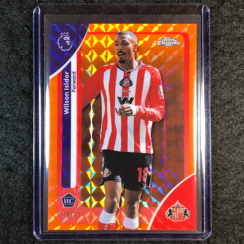 2026 Topps Chrome Premier League EPL WILSON ISIDOR Rookie Orange Geometric 20/25