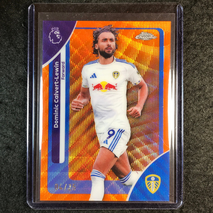 2026 Topps Chrome Premier League EPL DOMINIC CALVERT-LEWIN Orange Wave 4/25 #104