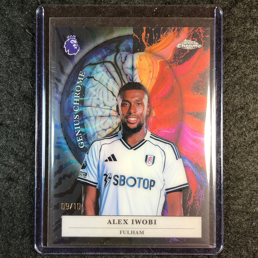 2026 Topps Chrome Premier League EPL ALEX IWOBI Genius Chrome Black 9/10 #11