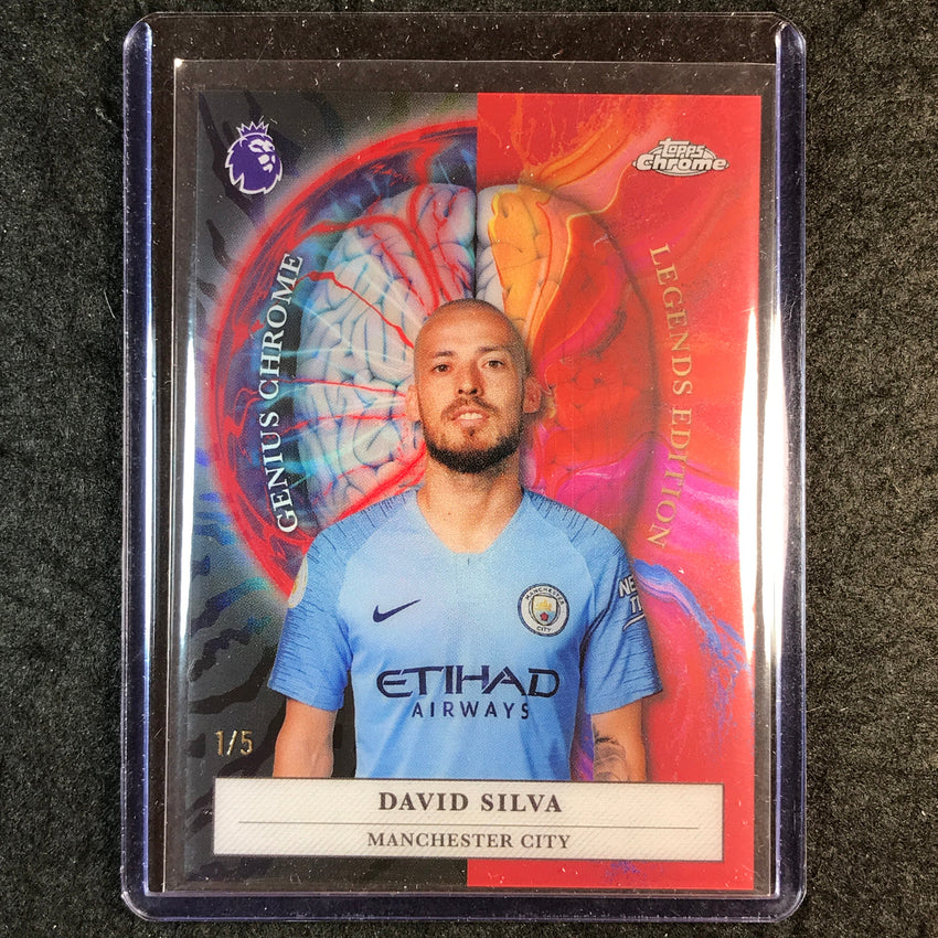 2026 Topps Chrome Premier League EPL DAVID SILVA Genius Chrome 1/5 #1