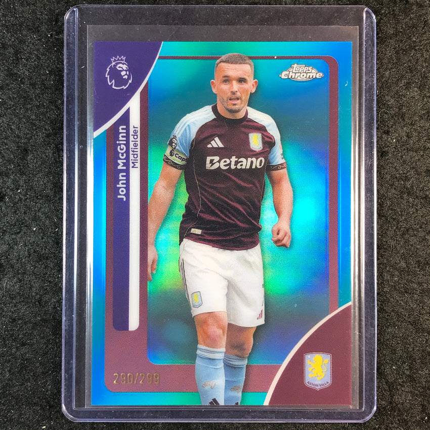 2026 Topps Chrome Premier League EPL JOHN MCGINN Teal /299 #26