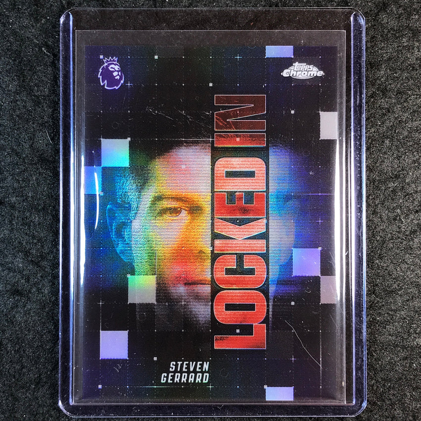 2026 Topps Chrome Premier League EPL STEVEN GERRARD Locked In SP #28