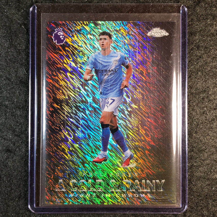 2026 Topps Chrome Premier League EPL PHIL FODEN A Cold & Rainy Night SSP #1