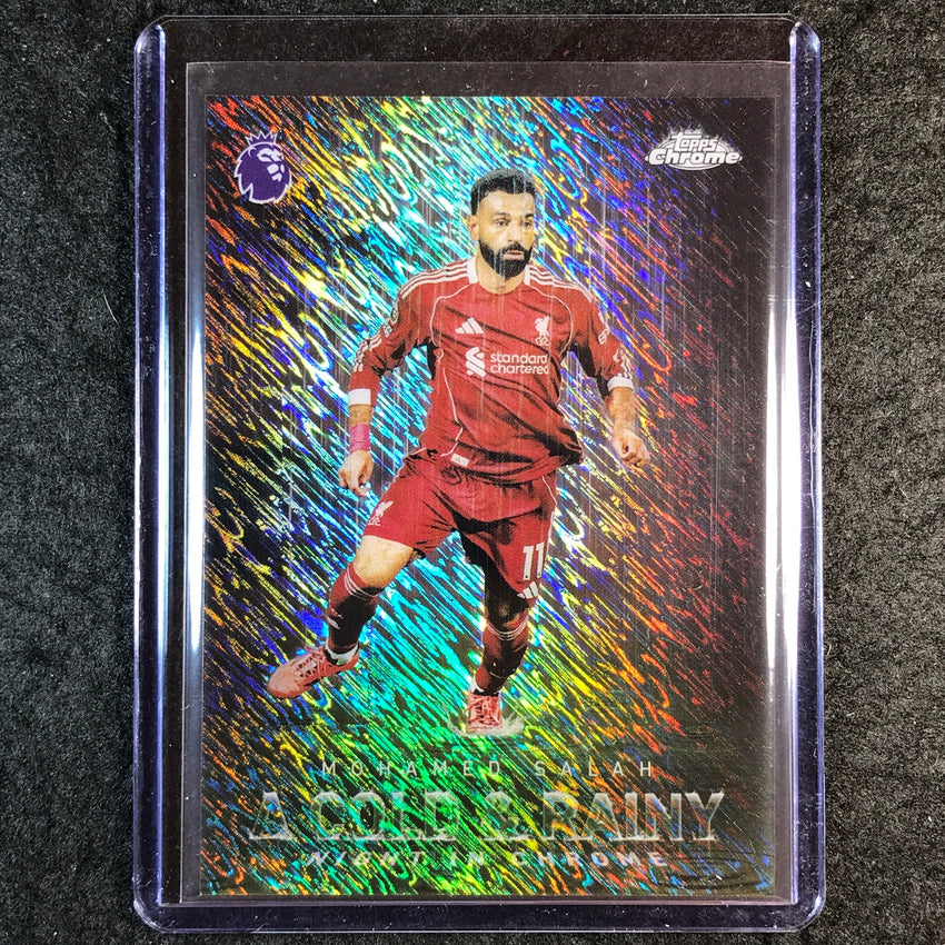 2026 Topps Chrome Premier League EPL MOHAMED SALAH A Cold & Rainy Night SSP #7