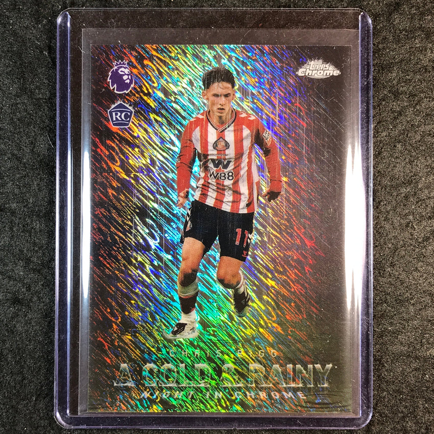 2026 Topps Chrome Premier League CHRIS RIGG A Cold & Rainy Night Rookie SSP #14