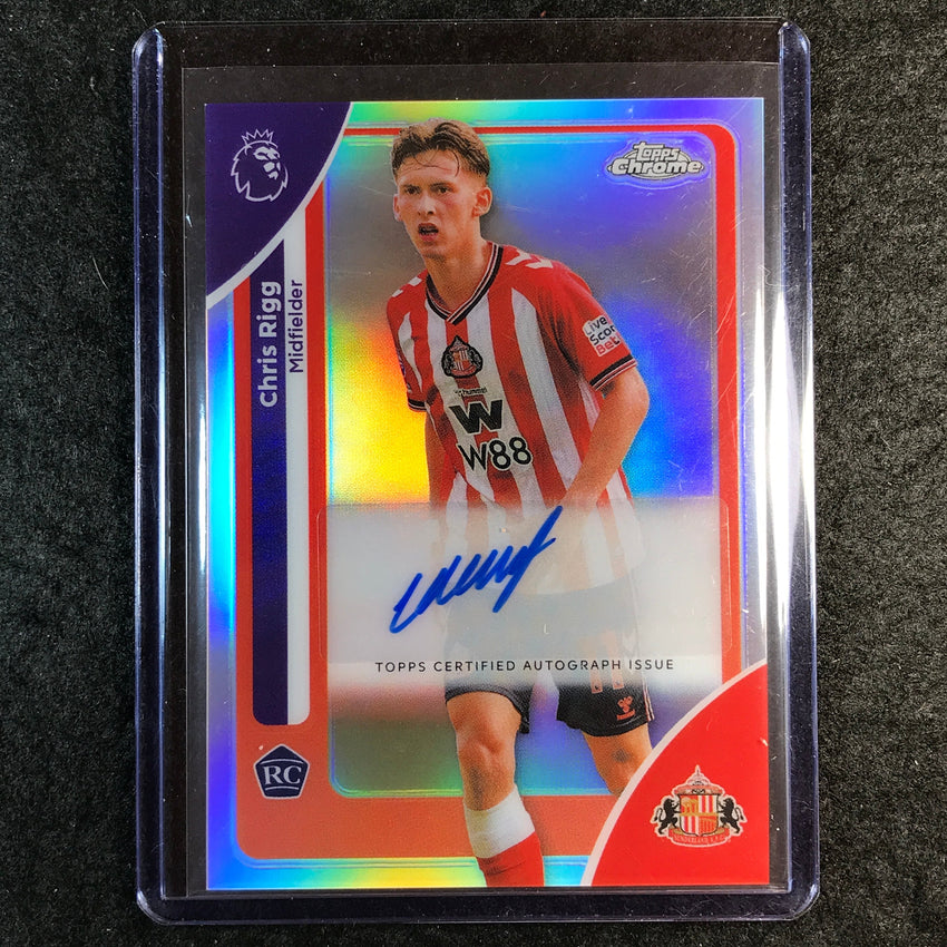 2026 Topps Chrome Premier League EPL CHRIS RIGG Chrome Rookie Auto Refractor #CR