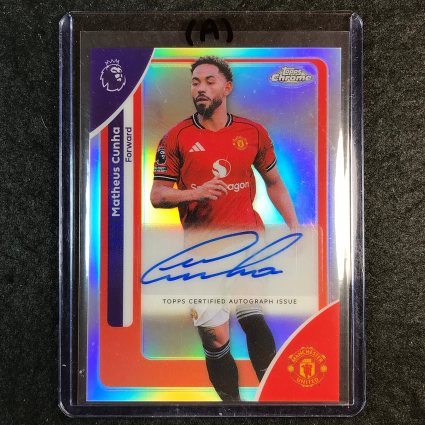 2026 Topps Chrome Premier League EPL MATHEUS CUNHA Chrome Auto Refractor #MC (A)