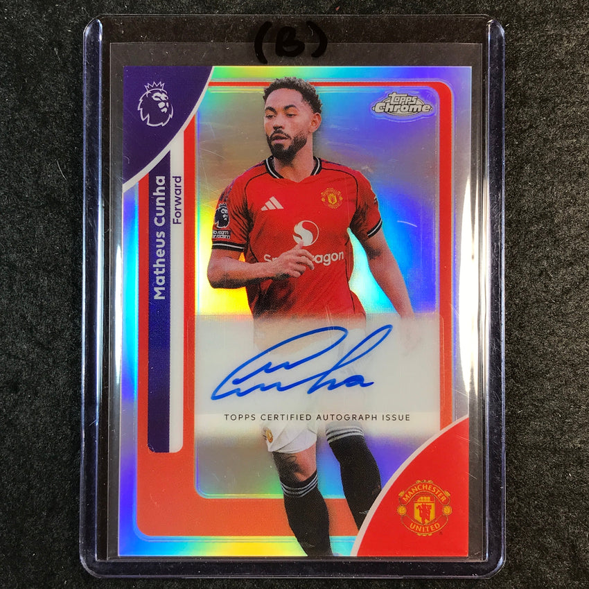 2026 Topps Chrome Premier League EPL MATHEUS CUNHA Chrome Auto Refractor #MC (B)