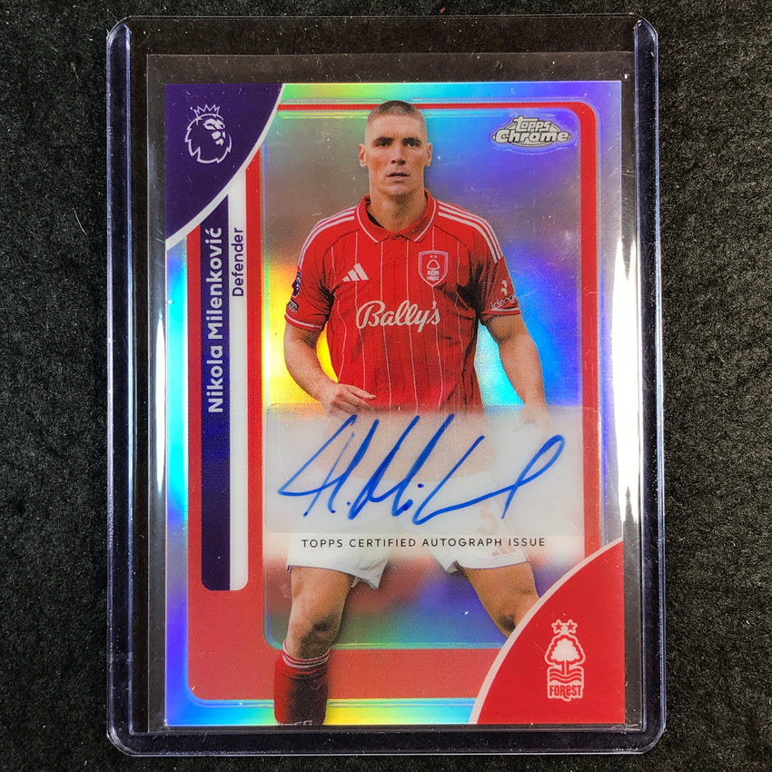 2026 Topps Chrome Premier League EPL NIKOLA MILENKOVIC Chrome Auto Refractor #NM