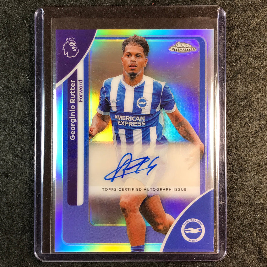 2026 Topps Chrome Premier League EPL GEORGINIO RUTTER Chrome Auto Refractor #RT
