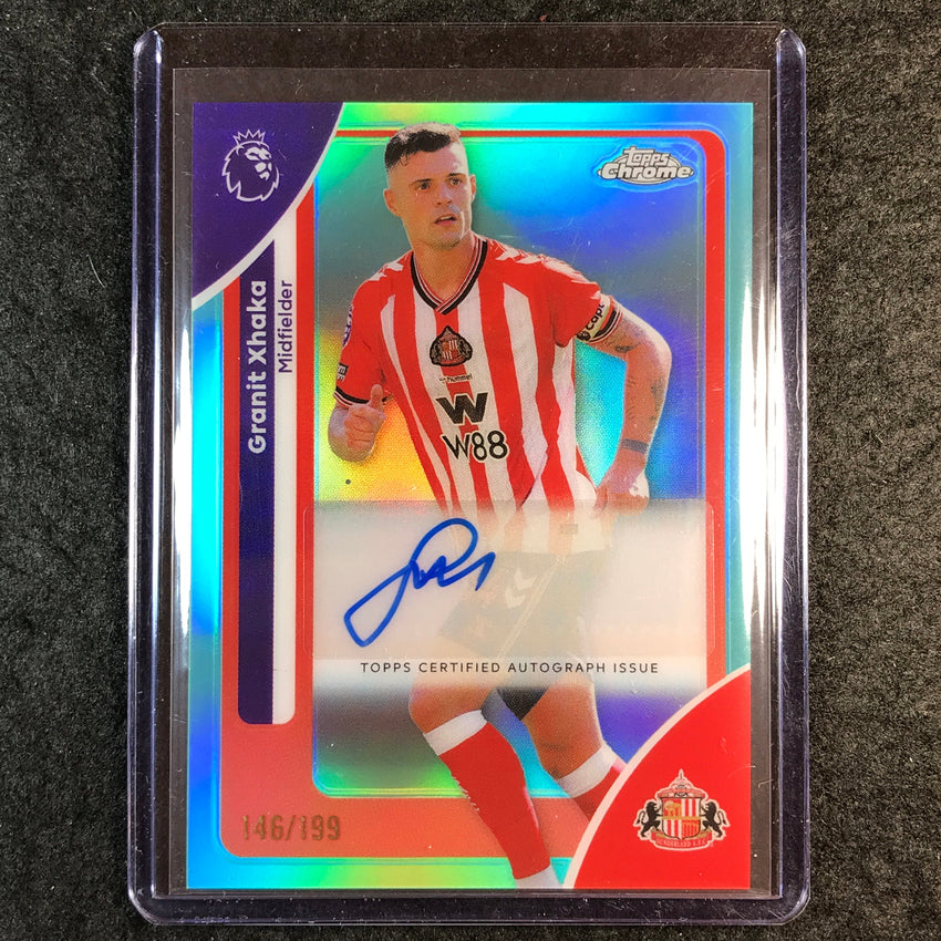 2026 Topps Chrome Premier League EPL GRANIT XHAKA Chrome Auto Aqua 146/199