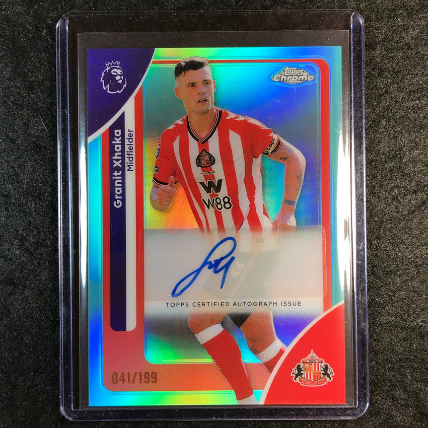 2026 Topps Chrome Premier League EPL GRANIT XHAKA Chrome Auto Aqua 41/199