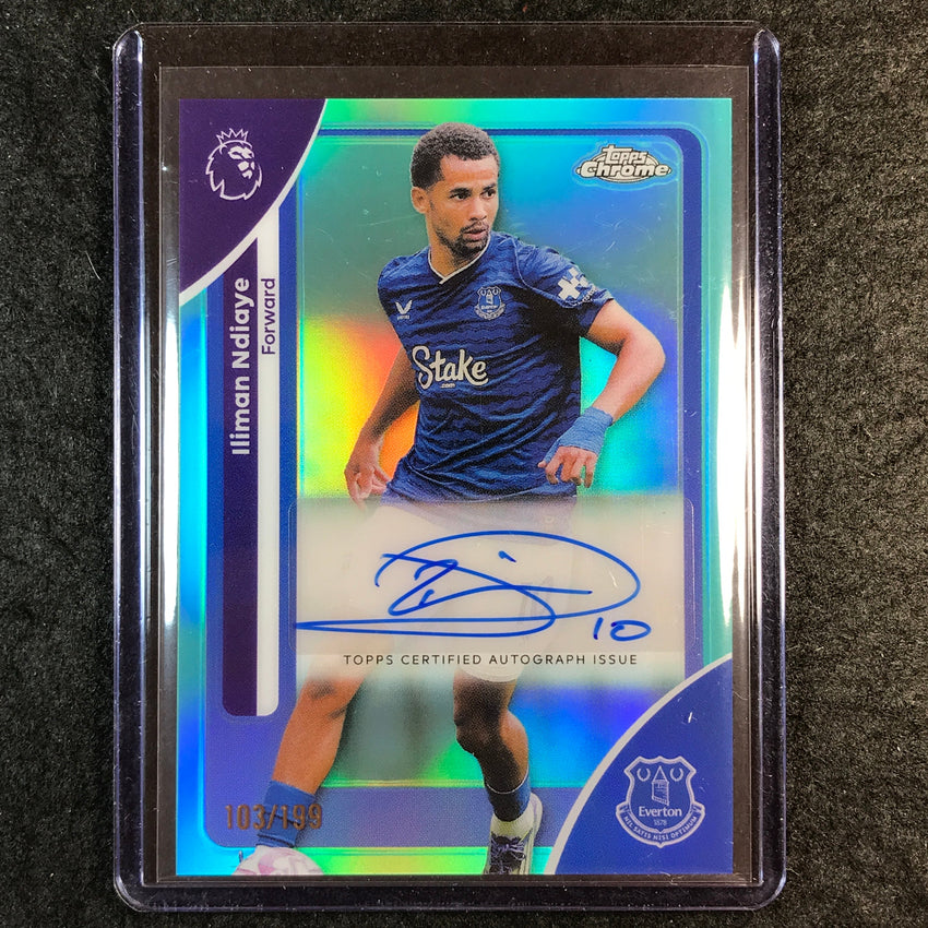 2026 Topps Chrome Premier League EPL ILIMAN NDIAYE Chrome Auto Aqua 103/199