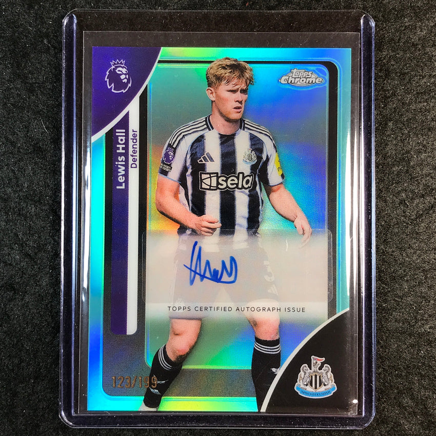 2026 Topps Chrome Premier League EPL LEWIS HALL Chrome Auto Aqua 123/199