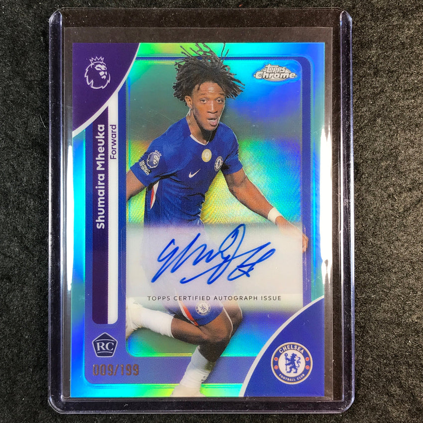 2026 Topps Chrome Premier League EPL SHUMAIRA MHEUKA Rookie Auto Aqua 9/199