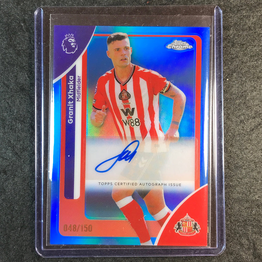 2026 Topps Chrome Premier League EPL GRANIT XHAKA Chrome Auto Blue 48/150