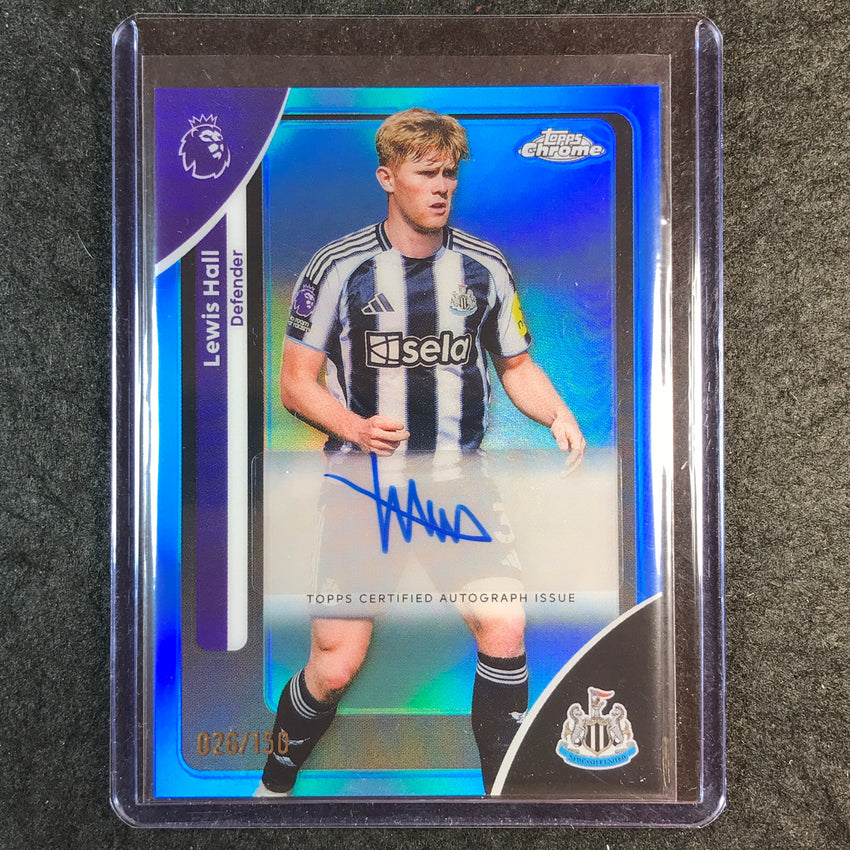 2026 Topps Chrome Premier League EPL LEWIS HALL Chrome Auto Blue 26/150