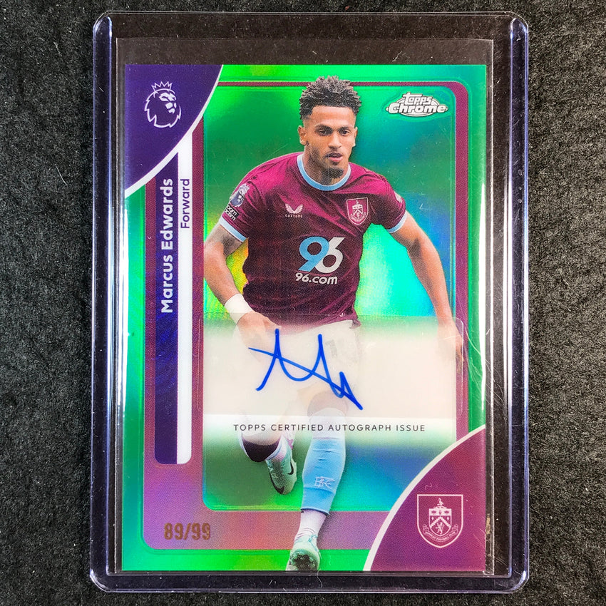 2026 Topps Chrome Premier League EPL MARCUS EDWARDS Chrome Auto Green 89/99