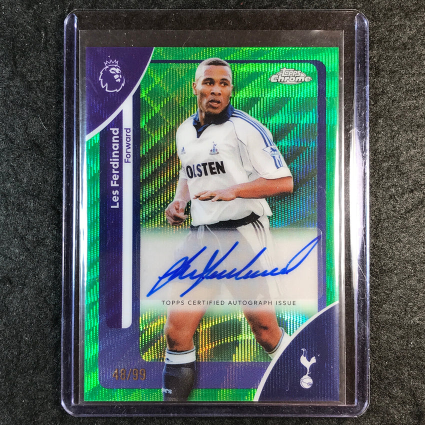 2026 Topps Chrome Premier League EPL LES FERDINAND Chrome Auto Green Wave 48/99