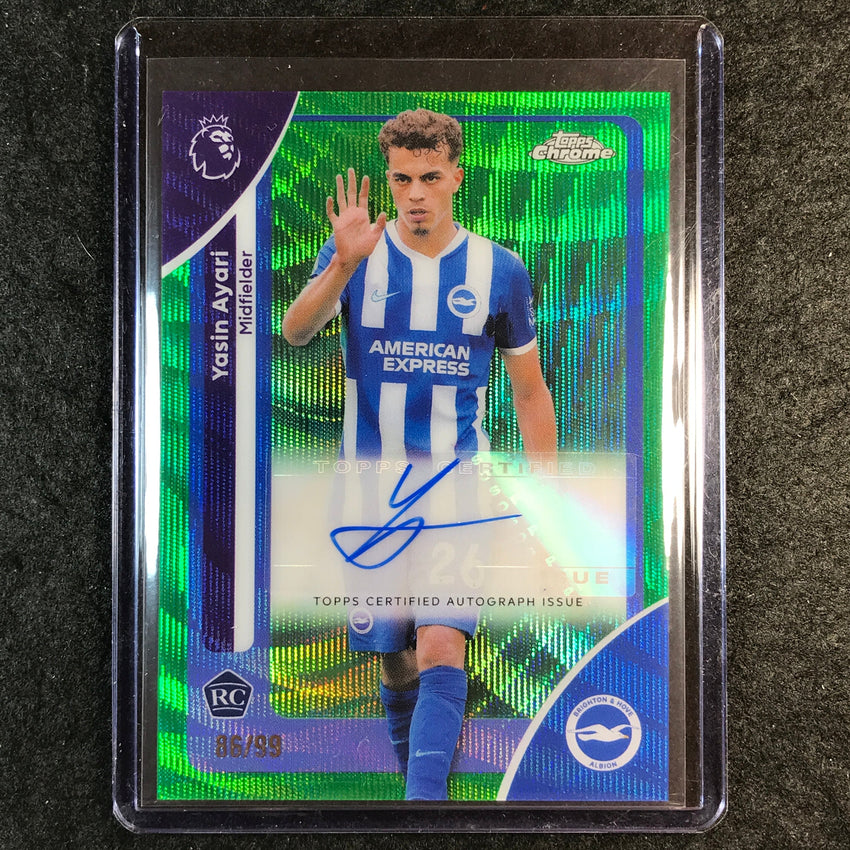 2026 Topps Chrome Premier League EPL YASIN AYARI Rookie Auto Green Wave 86/99
