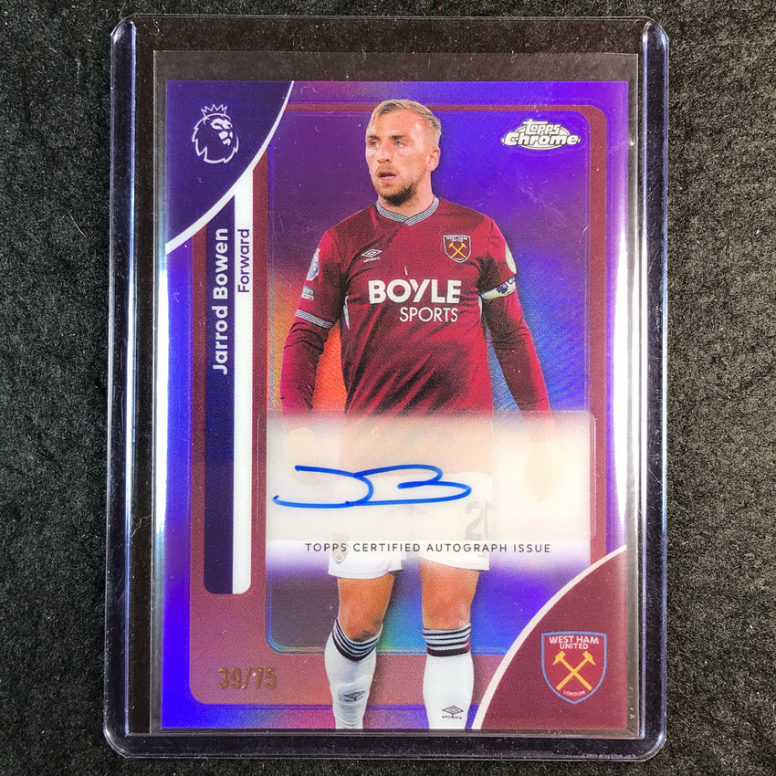 2026 Topps Chrome Premier League EPL JARROD BOWEN Chrome Auto Purple 39/75