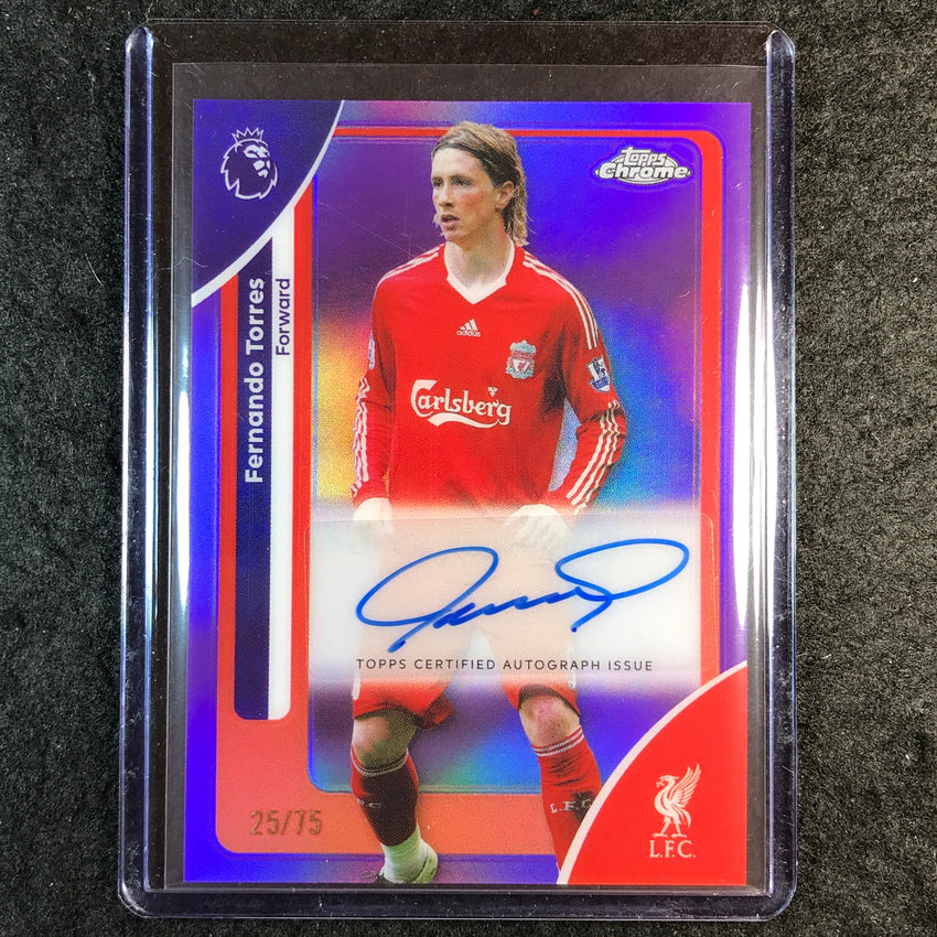 2026 Topps Chrome Premier League EPL FERNANDO TORRES Chrome Auto Purple 25/75