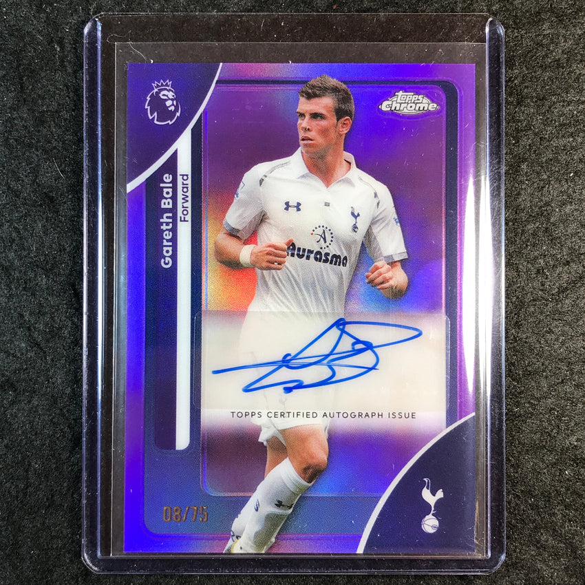 2026 Topps Chrome Premier League EPL GARETH BALE Chrome Auto Purple 8/75