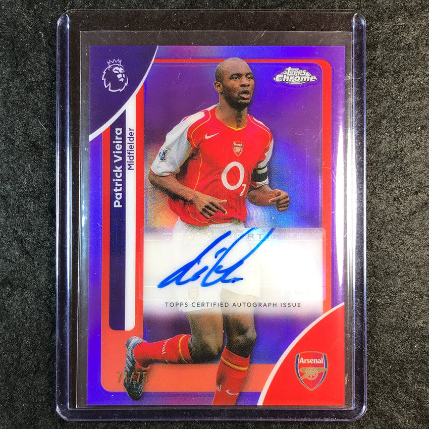 2026 Topps Chrome Premier League EPL PATRICK VIEIRA Chrome Auto Purple 71/75