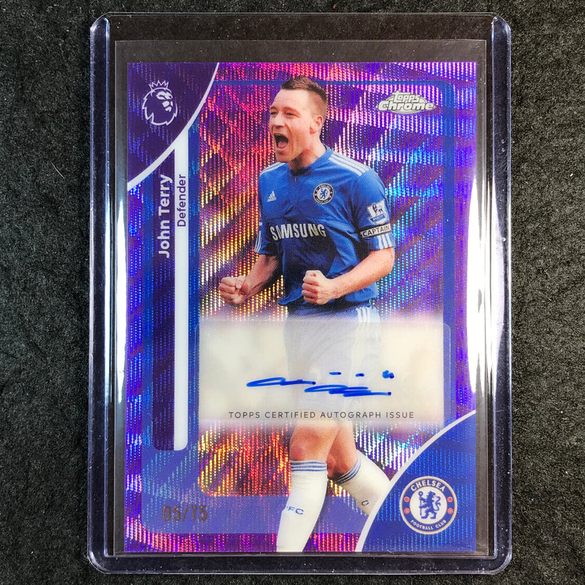 2026 Topps Chrome Premier League EPL JOHN TERRY Chrome Auto Purple Wave 5/75