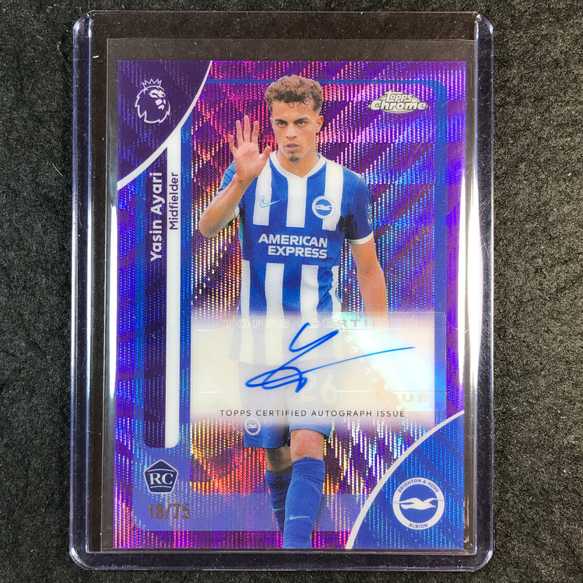 2026 Topps Chrome Premier League YASIN AYARI Rookie Auto Purple Wave 18/75
