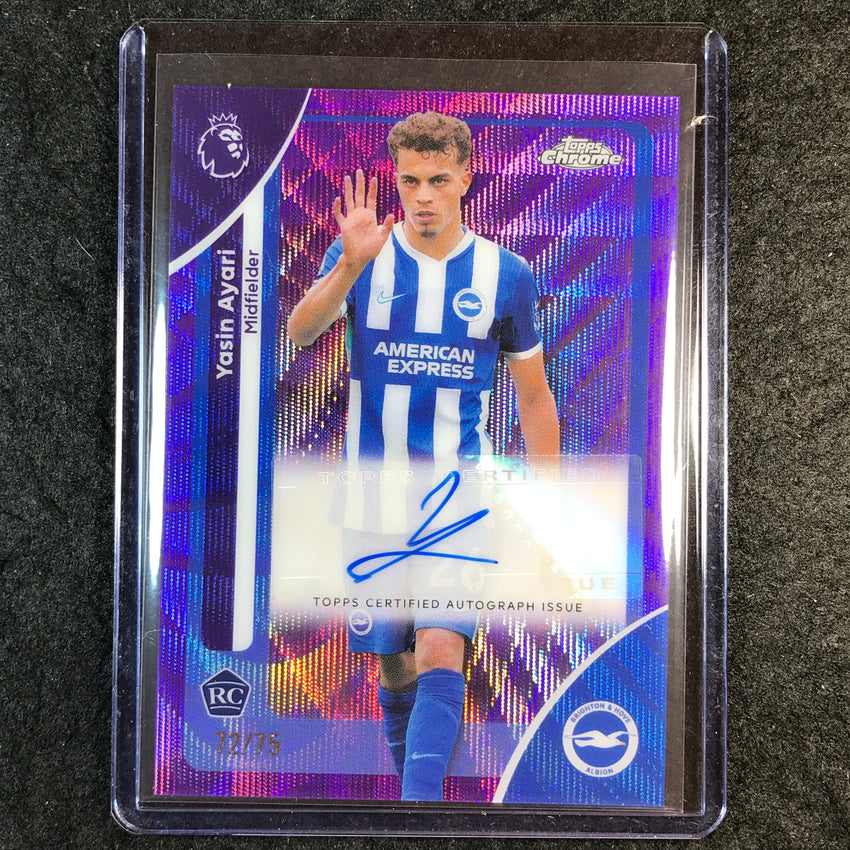 2026 Topps Chrome Premier League YASIN AYARI Rookie Auto Purple Wave 72/75