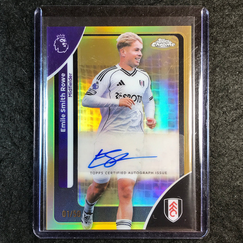 2026 Topps Chrome Premier League EPL EMILE SMITH ROWE Chrome Auto Gold 1/50