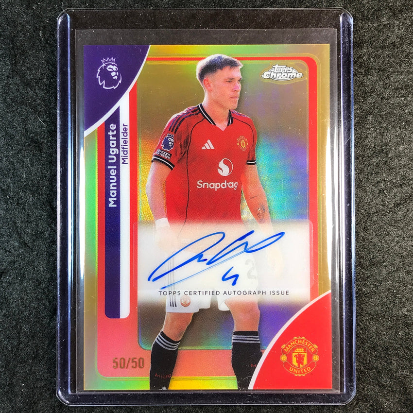 2026 Topps Chrome Premier League EPL MANUEL UGARTE Chrome Auto Gold 50/50