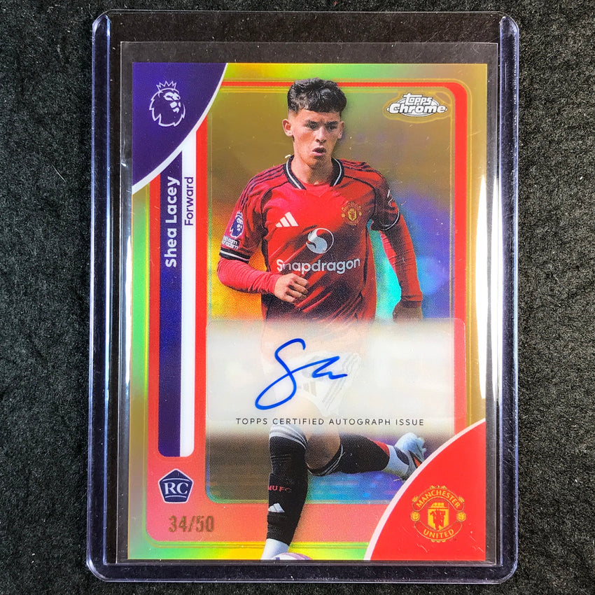 2026 Topps Chrome Premier League EPL SHEA LACEY Chrome Rookie Auto Gold 34/50