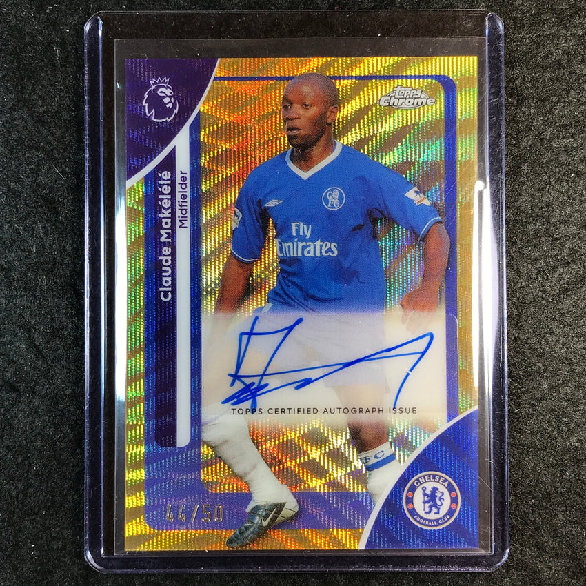 2026 Topps Chrome Premier League EPL CLAUDE MAKELELE Chrome Auto Gold Wave 44/50