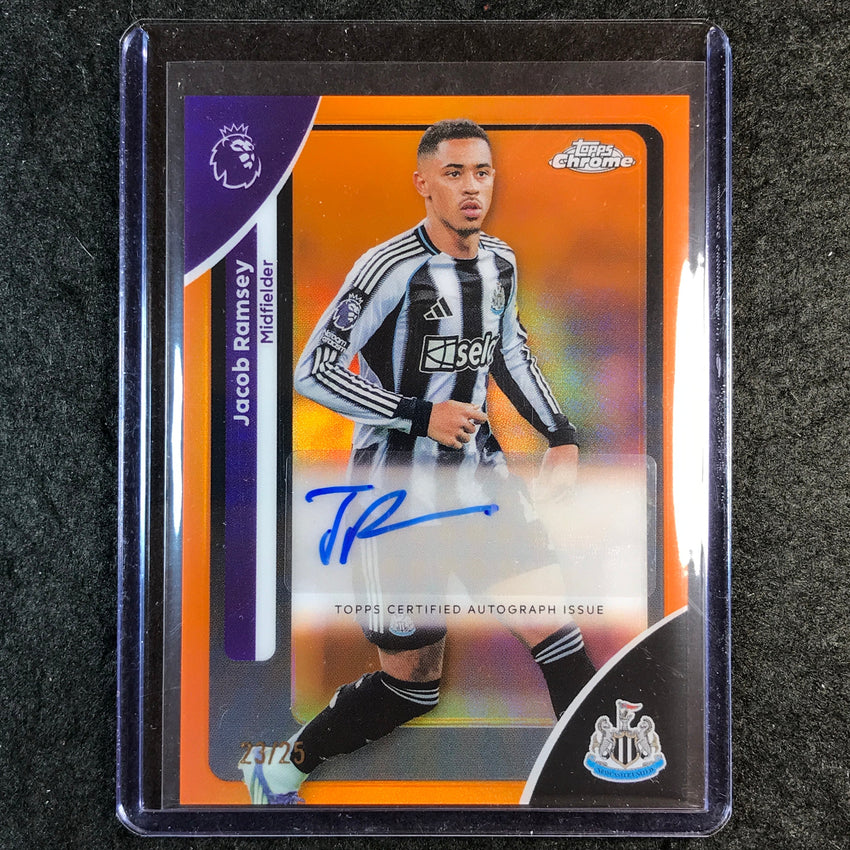 2026 Topps Chrome Premier League EPL JACOB RAMSEY Chrome Auto Orange 23/25