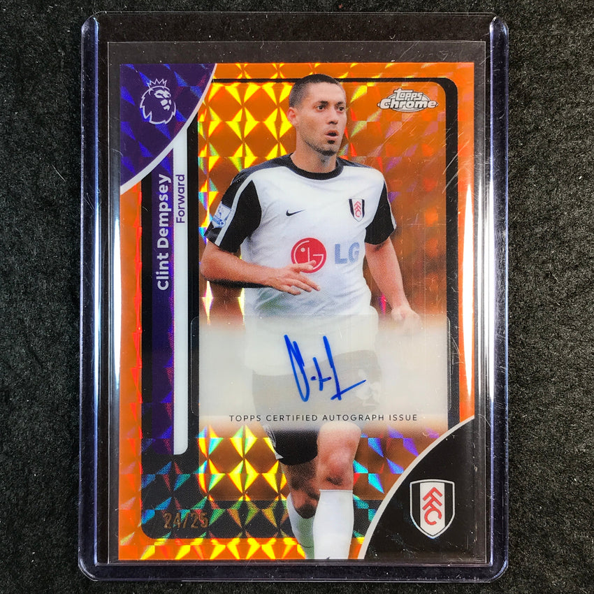 2026 Topps Chrome Premier League CLINT DEMPSEY Auto Orange Geometric 24/25