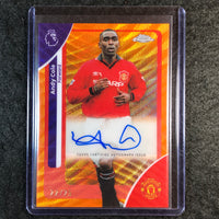 2026 Topps Chrome Premier League EPL ANDY COLE Chrome Auto Orange Wave 22/25