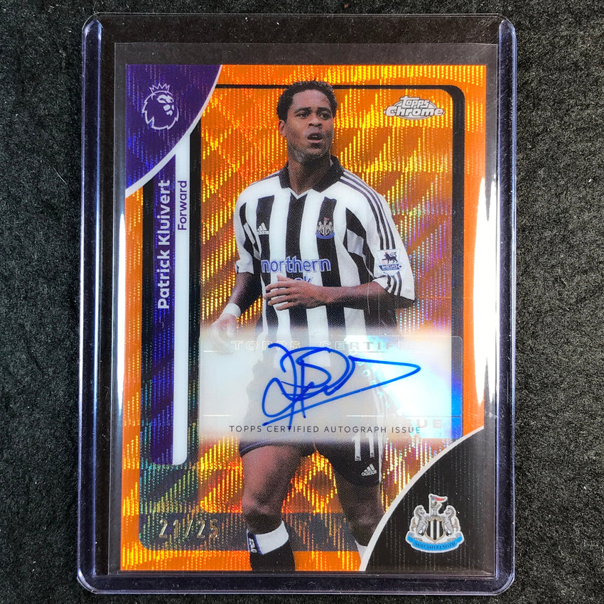 2026 Topps Chrome Premier League PATRICK KLUIVERT Chrome Auto Orange Wave 21/25