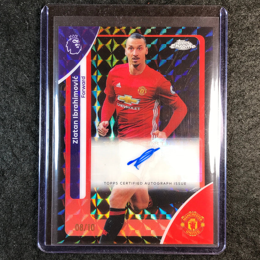 2026 Topps Chrome Premier League ZLATAN IBRAHIMOVIC Auto Black Geometric 8/10