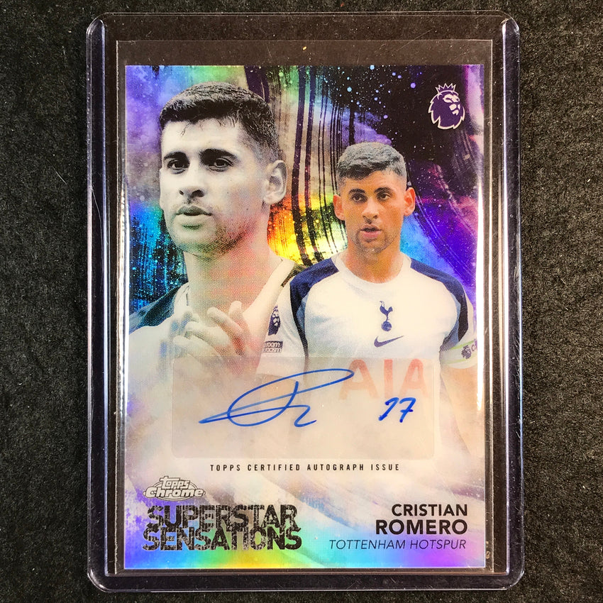 2026 Topps Chrome Premier League CRISTIAN ROMERO Sensations Auto Refractor #KS