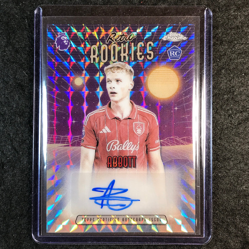 2026 Topps Chrome Premier League ZACH ABBOTT Retro Rookies Auto Geometric #ZA
