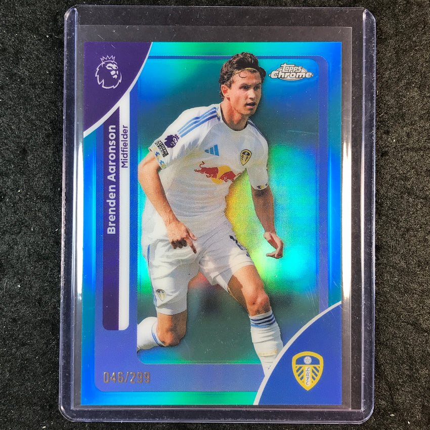 2026 Topps Chrome Premier League EPL BRENDEN AARONSON Teal /299 #105